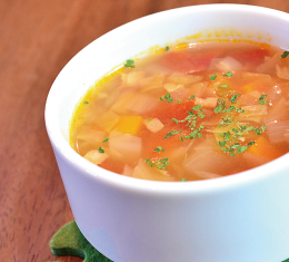 眺めのいいカフェ「あいはなカフェ」のスープ